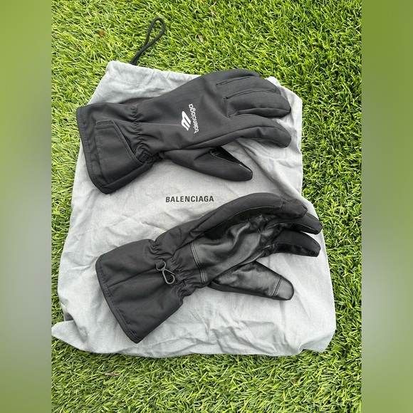 Balenciaga Skiwear Ski gloves leather gloves szS/M with dust bag Balenciaga Auth - Picture 10 of 14